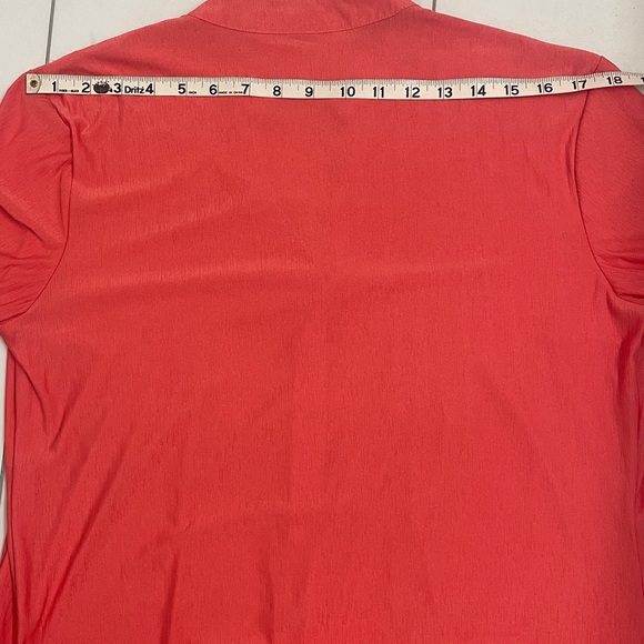 PAPA Vancouver Classic Button Down Pleats  Color Coral/Salmon Long Sleeve Sz L - Picture 14 of 14